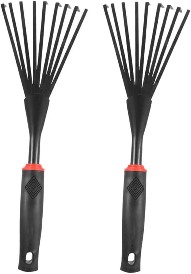 SUPVOX 2pcs Portable Tooth Hand Rake with Ergonomic Grip for Gardening Flexible Claw Design for Efficient Leaf and Soil Cleanup Outdoor Tool for Garden Farm and Use
