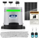 1300lbs Solar Sliding Gate Opener Chain Drive with Built-in Backup Battery, WiFi Remote Control, Automatic Gate Motor for Heavy Driveway Slide Gates, Off-Grid Operation with Solar Panel
