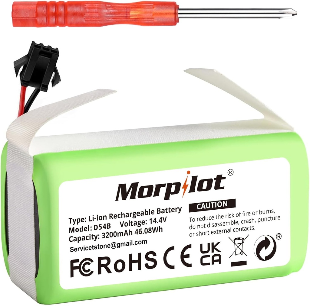 3200mAh Replacement Battery for Eufy RoboVac 11s, Suitable for Eufy Battery Replacement, for eufy 11 30 15C 15T 12 35C, for Ecovacs Deebot N79 N79S DN622, Goovi F007C D380 D382, Amarey A800 A900