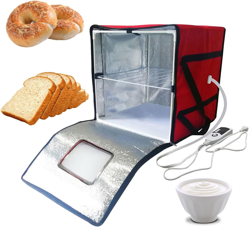 Temperature Controlled Bread Proofing Box - Bread Fermentation Machine for Sourdough, Yogurt, Natto, Handmade Soap - Zipper Closure - Fermenter