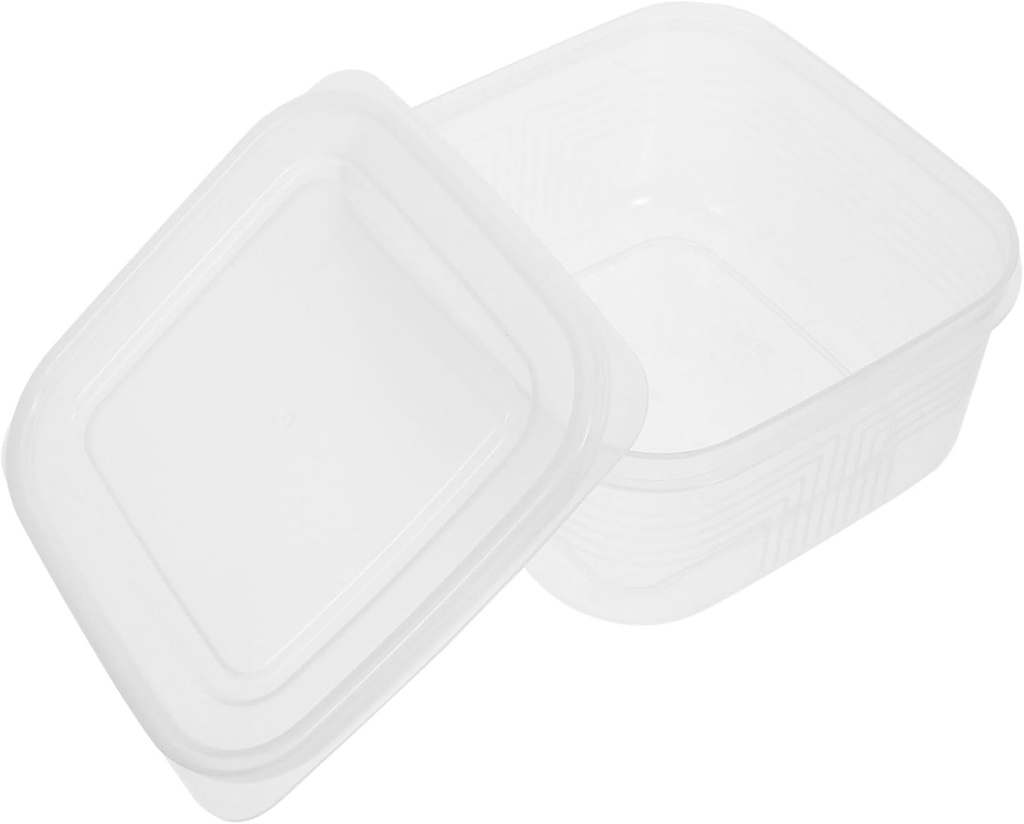 Sealing Food Box with Lid for Refrigerator Cheese and Bread Preservation Compact Freezer Container for Kitchen Storage Reusable Fresh-keeping Fruit Holder Space-saving Food