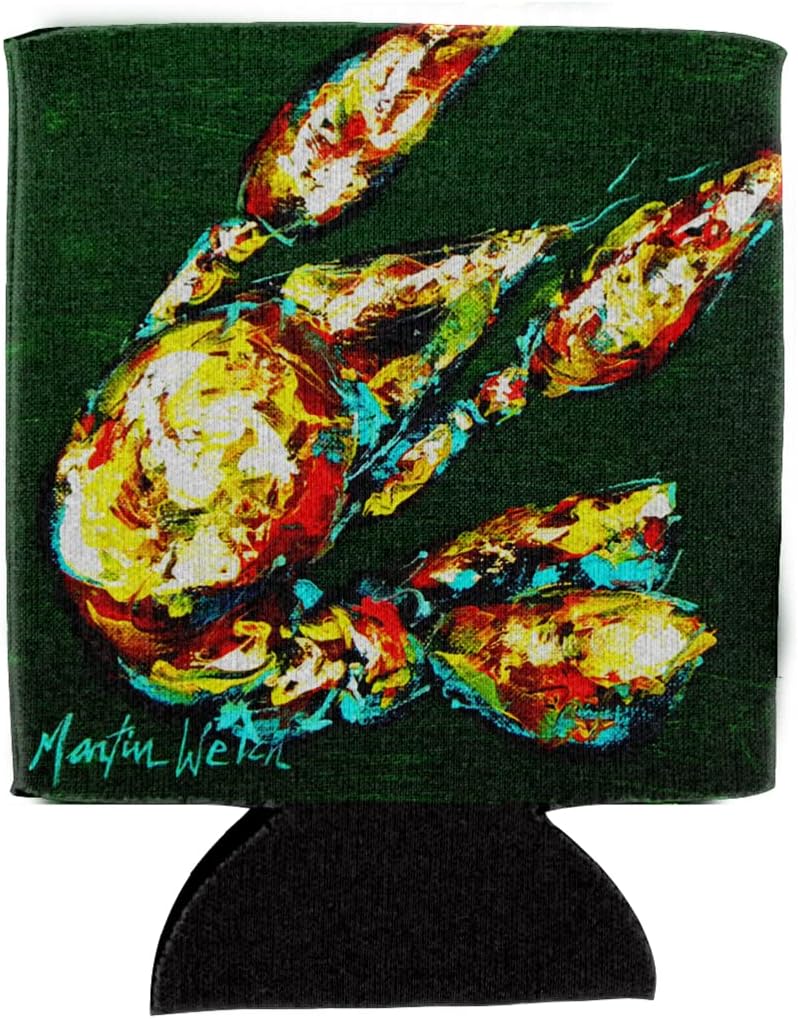 Caroline's Treasures MW1060CC Crawfish Smudge Can or Bottle Hugger Cooler Washable Drink Sleeve Collapsible Beverage Insulated Holder, Can Hugger, Multicolor