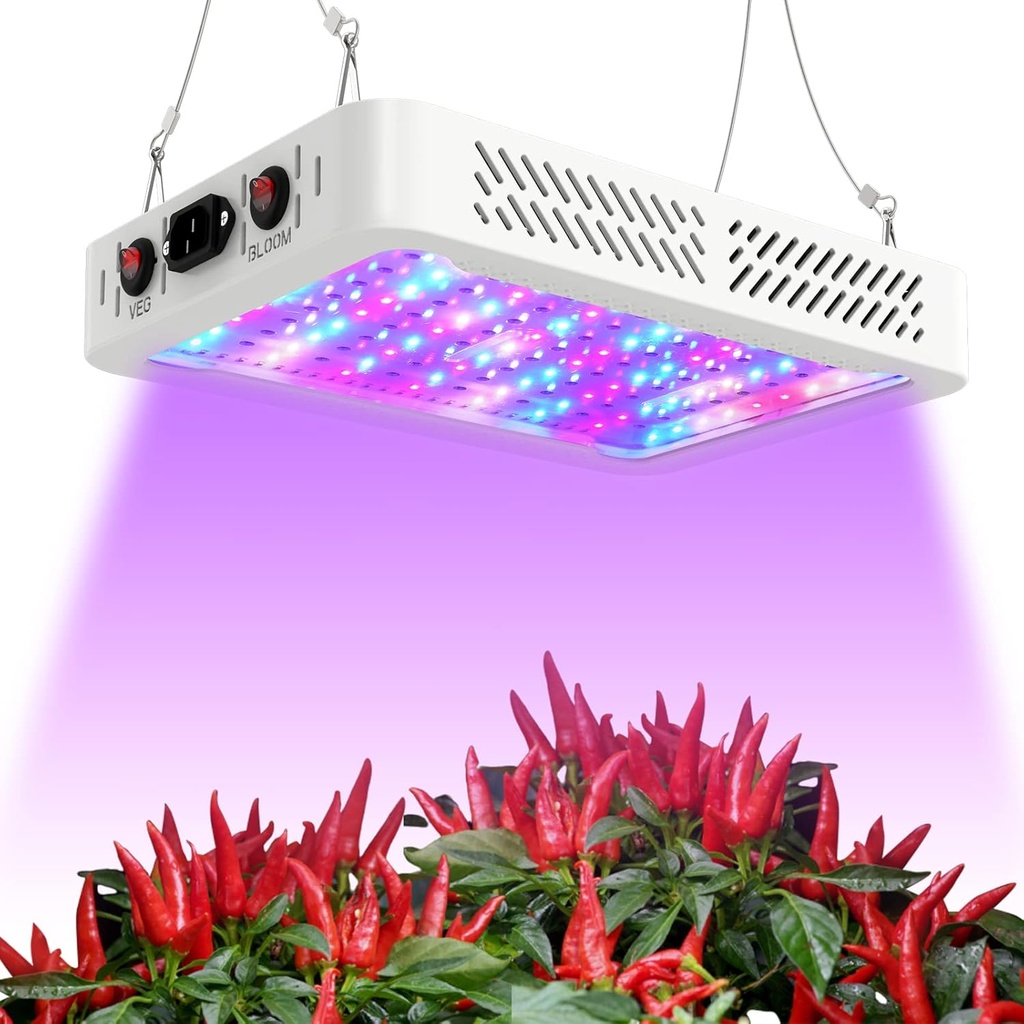 1000w LED Grow Light for Indoor Plants, Full Spectrum Plant Light Growing Lamp for Hydroponic Indoor Plant Veg and Flower for Grow Tent (Actual Power 100W=1000W HPS)