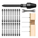 20 Pairs Black QuickLock Deck Wire Railing Kit, T316 Stainless Steel Tensioners, Right/Left Thread Swage Lag Screws for Wood Post, 1/8" Wire Railing Hardware for Deck/Stair, Tool-Free Install