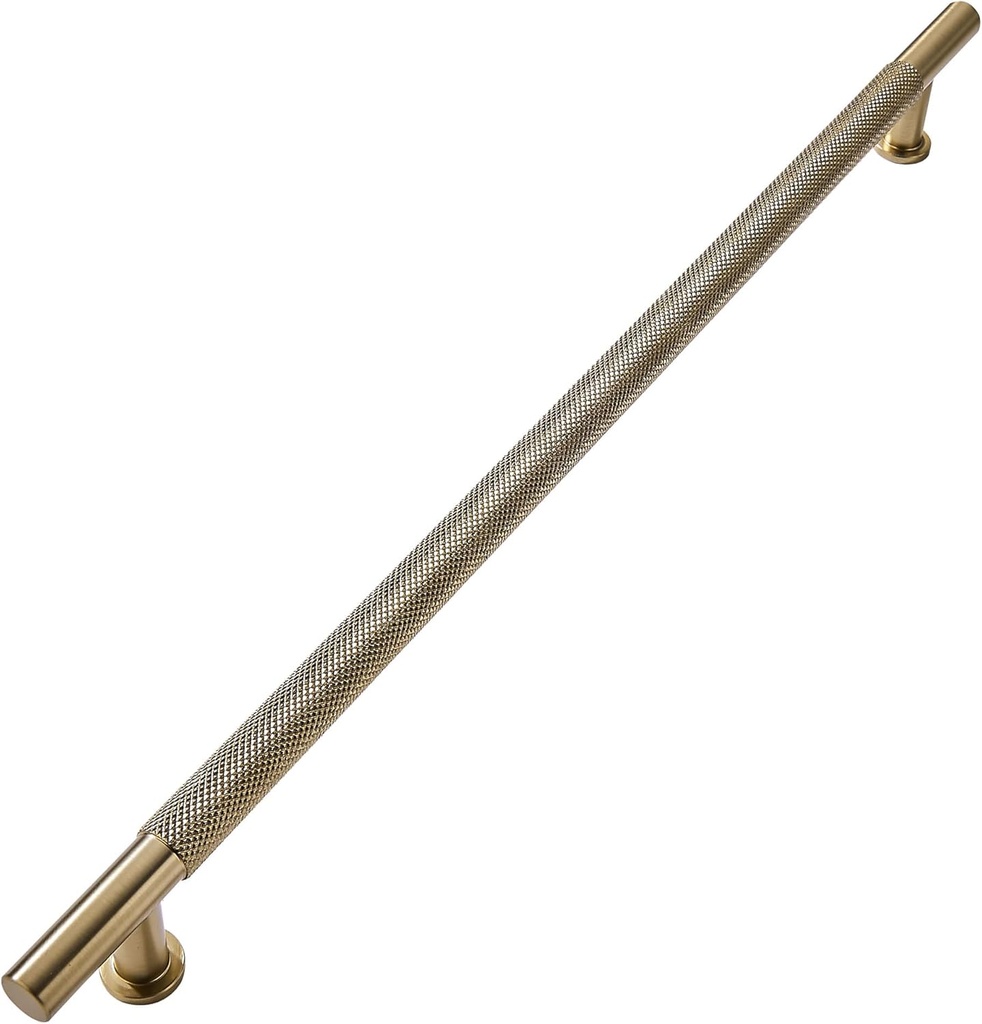 khtumeware 1 Pack 18 Inch(457mm) Soild Knurled Appliance Pulls Antique Champagne Bronze Cabinet Pulls Drawer Pulls Kitchen Hardware Kitchen Handles for Cabinets Cupboard Handles