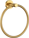 Bathroom Towel Ring Brushed Gold, Angle Simple SUS304 Stainless Steel Modern Towel Holder, Swivel Hand Towel Rack Wall Mounted