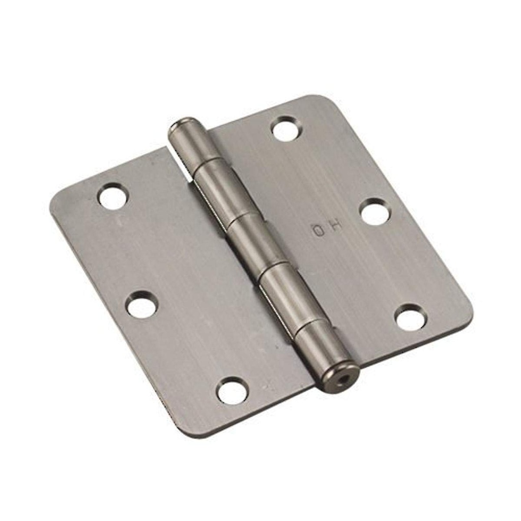 Richelieu 2821ANB Onward (2-Pack) 3 1/2-inch (89 mm) Full Mortise Butt Hinge for Interior Door, 1/4-inch Radius, Antique Nickel Finish