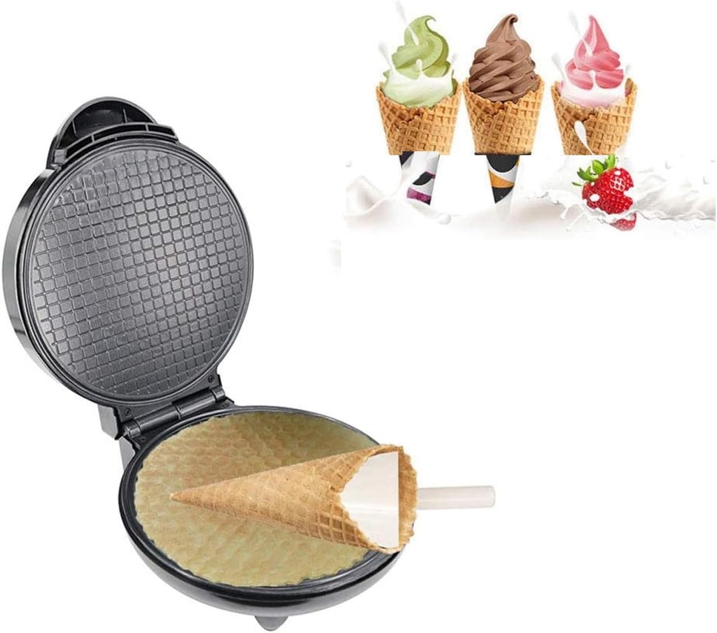 Electric Waffle Cone Maker, Ice Cream Cone Machine, Egg Rolls Nonstick Dessert Baking Pan Kitchen Cooking Gift