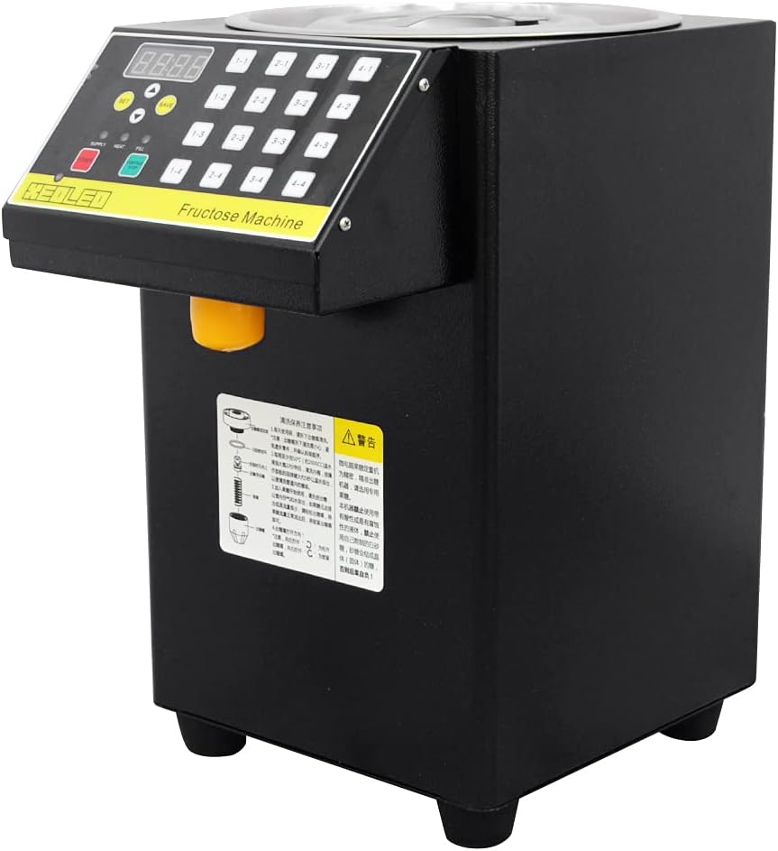 Fructose machine Sugar dispenser Bubble tea shop machine Automatic Sugara quantitative machine16 grid Syrup dispenser 9L (Black)
