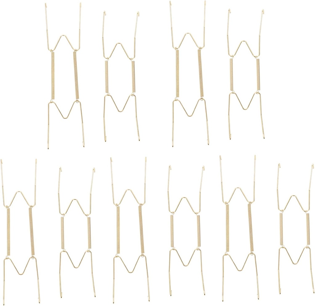 Gadpiparty 10pcs Wall Wire Plate Hangers Spring Plate Holders for Vertical Display Safe and Easy Installation for Decorative Compatible with Home and Gallery Use
