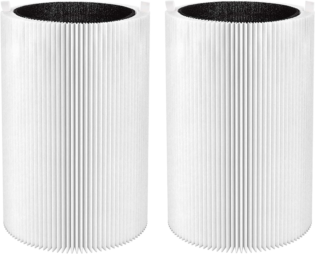 Blue Pure 411 Replacement Filters for Blueair Blue Pure 411, 411+, 411 Auto and Mini Air Purifier, Include 2 Particle and 2 Activated Carbon
