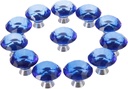 Mtsooning 12PCS Blue Diamond Knobs, 1.57 Inch Crystal Glass Pull, Cabinet Handle with 3 Size Screws for Kitchen, Bathroom, Drawers, Dresser, Office