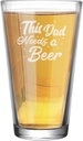 This Dad Needs A Beer Pattern Beer Glass Crystal Glassware Set of 1, 16oz Water Glasses Drinking Tumbler for Cocktail and Mixed Drinks at Home Bar