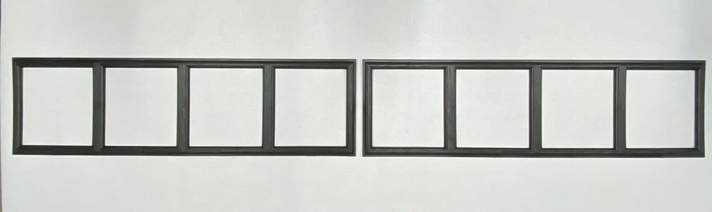 2 Amarr Thames Long Panel Replacement Inserts for Amarr Garage Doors Black Mullion Trim 38.5" x 11" ONLY FITS Amarr & Pella Garage Doors