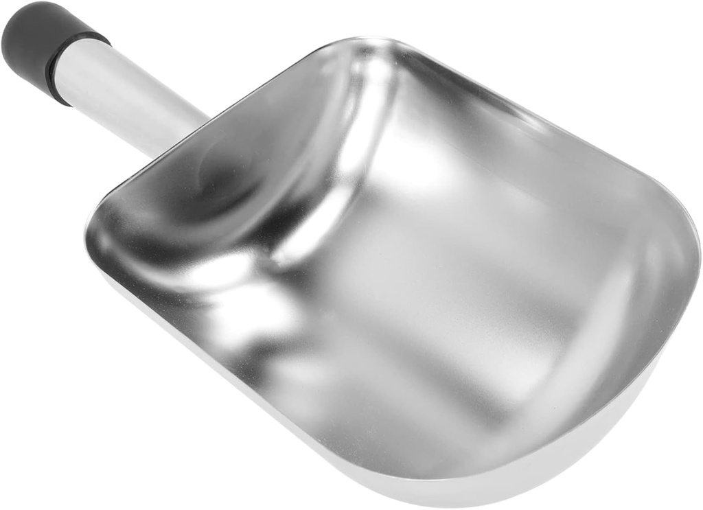 Stainless Steel Food Scoop Multi-purpose Kitchen Grain Shovel for Ice Candy Coffee Beans Dried Fruits Lightweight for Home Bar Restaurant Use