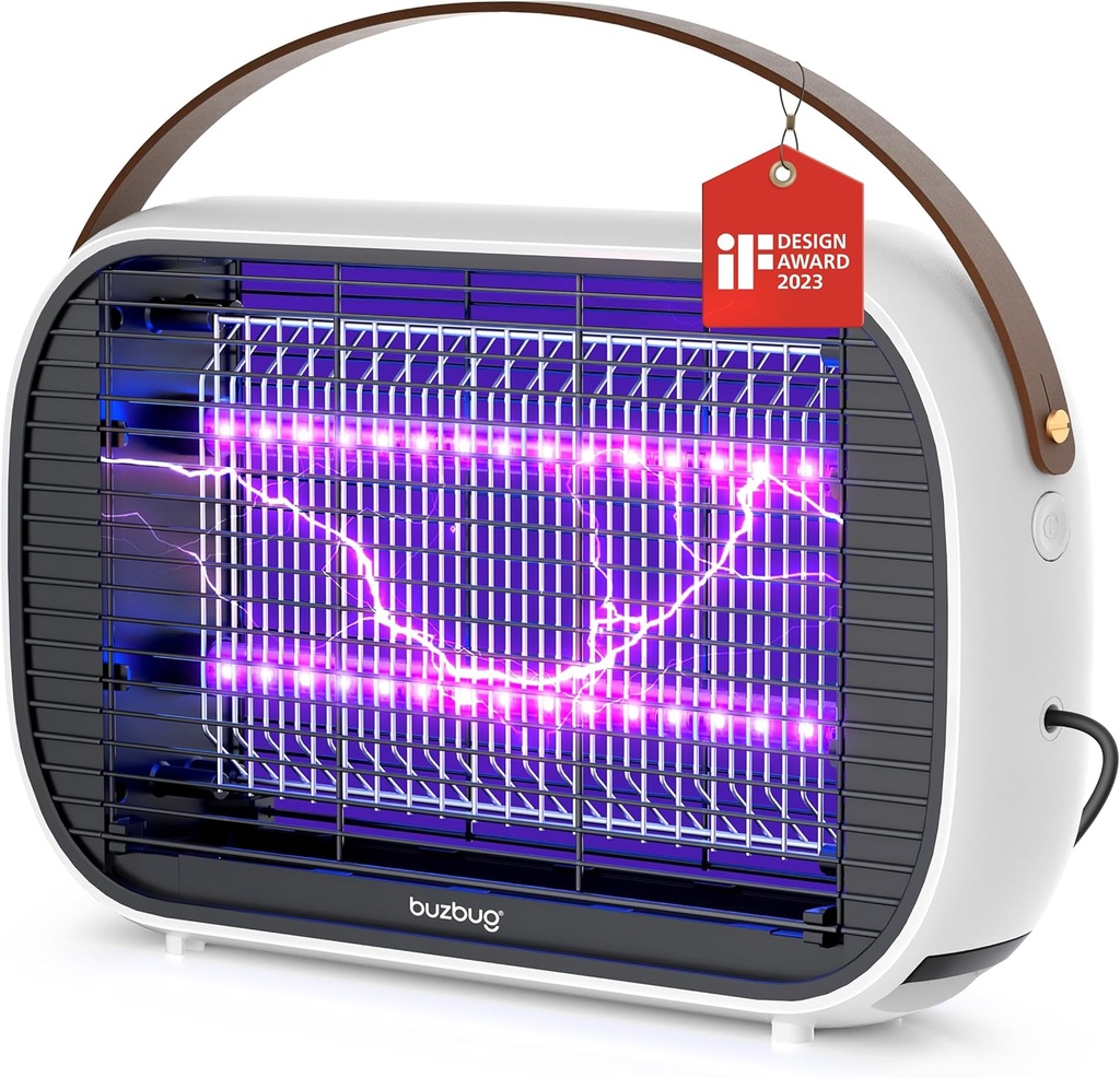 Buzbug LED Bug Zapper Indoor, LED Bulbs Up to 50,000 Hours, Sustainable Less Power, Durable High-Voltage Electric Mosquito Zapper, Fly Trap Mosquito Trap, Fly Killer -MA015B