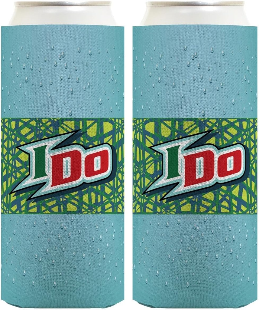 Personalized Wedding Gifts for Guests Mountain I Do Baja Flavor Soda Theme 2-Pack Ultra Slim Can Thermocoolers