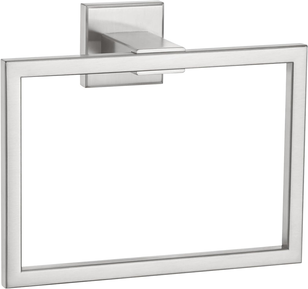 Angle Simple Hand Towel Holder Brushed Nickel, SUS 304 Stainless Steel Square Bathroom Towel Ring Hanger, Wall Mount, 7.09 Inches