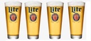 Miller Lite 2021 Edition XL Signature Heavy Based 22 Ounce Pint Glass Set | Set of 4