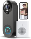 Doorbell Camera Wireless Smart Door Viewer Ring Video Doorbell 1080p HD Video, Improved Motion Detection, Easy Installation