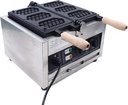 Waffle Iron Commercial Belgian Waffle Maker, 1500W 3-Slice Electric Flip Waffle Iron Double-sided Heating Nonstick Honeycomb Waffle Pop Maker, 122~572℉ Temp Range for Restaurant, Snack Bar