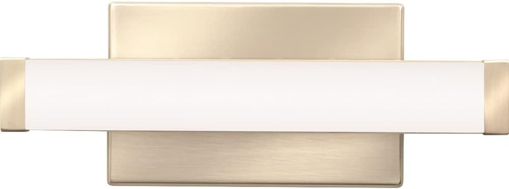 Lithonia Lighting 24-Inch LED Vanity Light with 3-in-1 Switchable White Color Temperature, Contemporary Square Bathroom Vanity Wall Light Fixture for Over The Mirror, Brushed Nickel