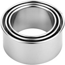 Cookie Cutters - Biscuit Cutters/Stainless Steel Dumpling Cutters/Cake Pastry Cutters/Cake Cookie Scone Cutters Molds stamps for Cooking Baking (3Pcs, Round Edge)