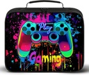 Gamer Lunch Box for Boys, Insulated Reusable Video Game Lunch Bag Portable Waterproof Leakproof Lunch Tote Bag Game boy Lunch Box for School Picnic Travel Back to School Gifts (playing game)