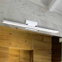 22-Inch Polished Chrome Modern Adjustable Vanity Light, LED Bathroom Light Fixtures, Vertical or Horizontal Wall Sconce, 17W 3000K 4000K 5000K Switchable 90CRI Over Mirror Rotatable Bath Bar