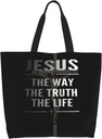 Cross Tote Bag for Women Men Christian Tote Bags with Pockets Jesus Reusable Bag for Shopping, Beach, Travel