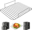 GCQ Air Fryer Wire Rack for Ninja SL201 SL401 SL451 DoubleStack XL 2 Basket air fryer, Replacement 8.5''×7.2''×1.8'' Stainless Steel Air Fryer Accessories Roasting Steamer Grill Racks Baking Tray Rack