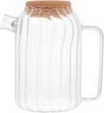 Transparent Glass Water Pitcher Large Capacity Beverage Jug for Juices Iced Tea and Water for Use Easy to Clean and Store
