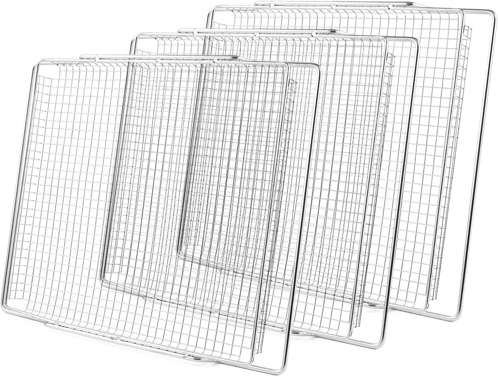 Atgestore BOV900BSS BOV950BSS Air Fryer Basket Replacement for Breville Smart Oven Air Fryer Pro Parts 16.5" x 11.75" Stainless Steel Mesh Baskets Breville Dehydrating Toaster Oven Tray 3Pcs