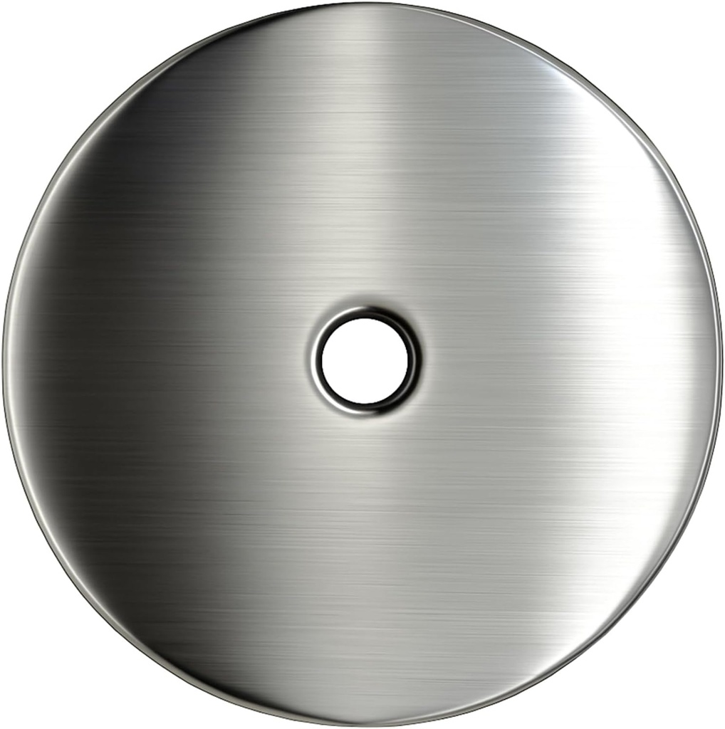 trust4care 4-Pack Brushed Satin Nickel Large Backplate Rosette Washers of Bifold Closet Cabinet Knob, 2-1/3" Circle Brass Back Plates for Bi-Fold Closet Doorknobs Handles Pulls, Thick Round Wide Base