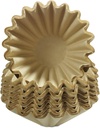 100 Pcs Coffee Filters, 1-4 Cup Basket Coffee Filters, Natural Brown Unbleached Basket Filters Paper for Home, Office Single Cup Coffee Filter