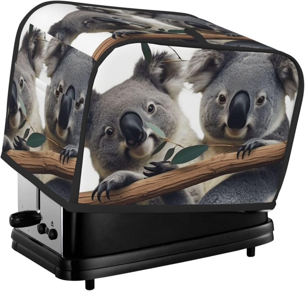 2 Slice Toaster Cover with Pocket Universal Size Toasters Dusts Covers Funny Koalas Bread Machine Cover & Protection Bread Machine Protector Small Kitchen Appliance Covers