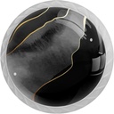 4 Pcs Marble Ombre Watercolor Ink Black White Grey White Glass Drawer Knobs Dresser Knobs Pulls Door Knobs Handles for Kitchen Wardrobe Cupboard Hardware Furniture