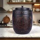 Ceramics Rice Storage Jar, Large Ceramic Rice Dispenser with Lid, Kitchen Grain Containers Bucket Decor Canister for Coffee Beans Candy Cookie