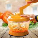 Manual Food Chopper Meat Grinder Vegetable Dicer And Mincer Fruit Blender,PP Stainless Steel Manual Chopper for Veggies Ginger Fruits Nuts Herbs