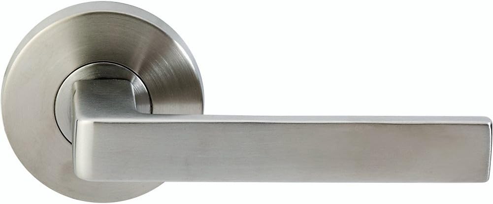 INOX RA345L461-32D RA Round Door Lever, 2-3/8-Inch Backset, Satin Stainless Steel