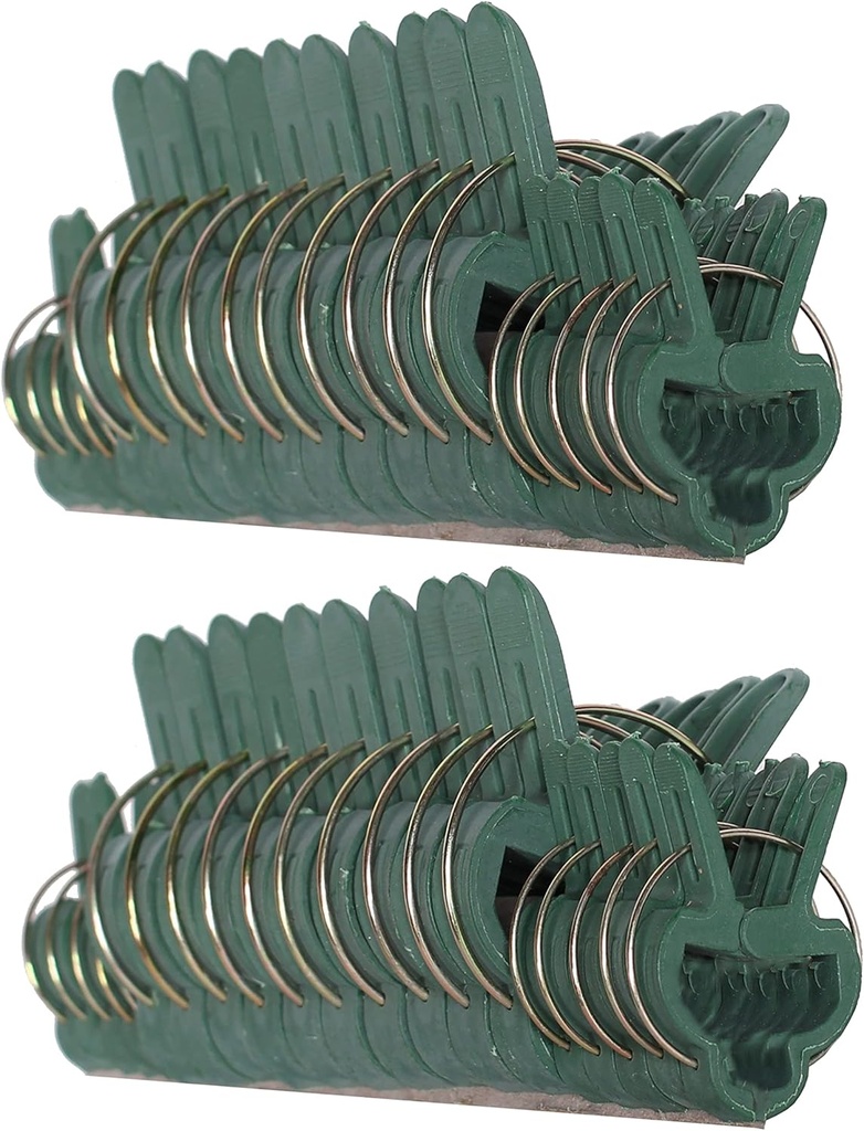 RamPro 40 Piece Green Gentle Gardening Plant & Flower Lever Loop Gripper Clips, Tool for Supporting or Straightening Plant Stems, Stalks, and Vines, Garden Clips