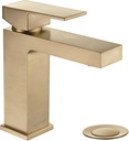 Lava Odoro Champagne Gold Bathroom Faucets, Single Hole Bathroom Sink Faucet Single Handle Faucet Vanity Faucet with Pop up Drain Assembly, Deck Plate Included, BF307-CB