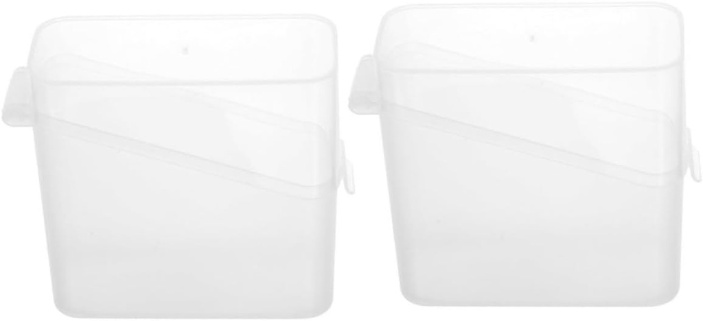 PRETYZOOM 2pcs Cheese Keeper Box Bread Container Airtight Crisper Boxes Sealing Lids for Fridge Storage Bins Lids