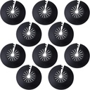 10Pcs 0.31" to 1.14" Water Pipe Cover Easy Installation PP Plastic Decoration for 0.59" to 1.1"(15-28mm) Radiator Escutcheon Water Pipe Drain Line Cover Collar Bathroom Sink Pipe, Black