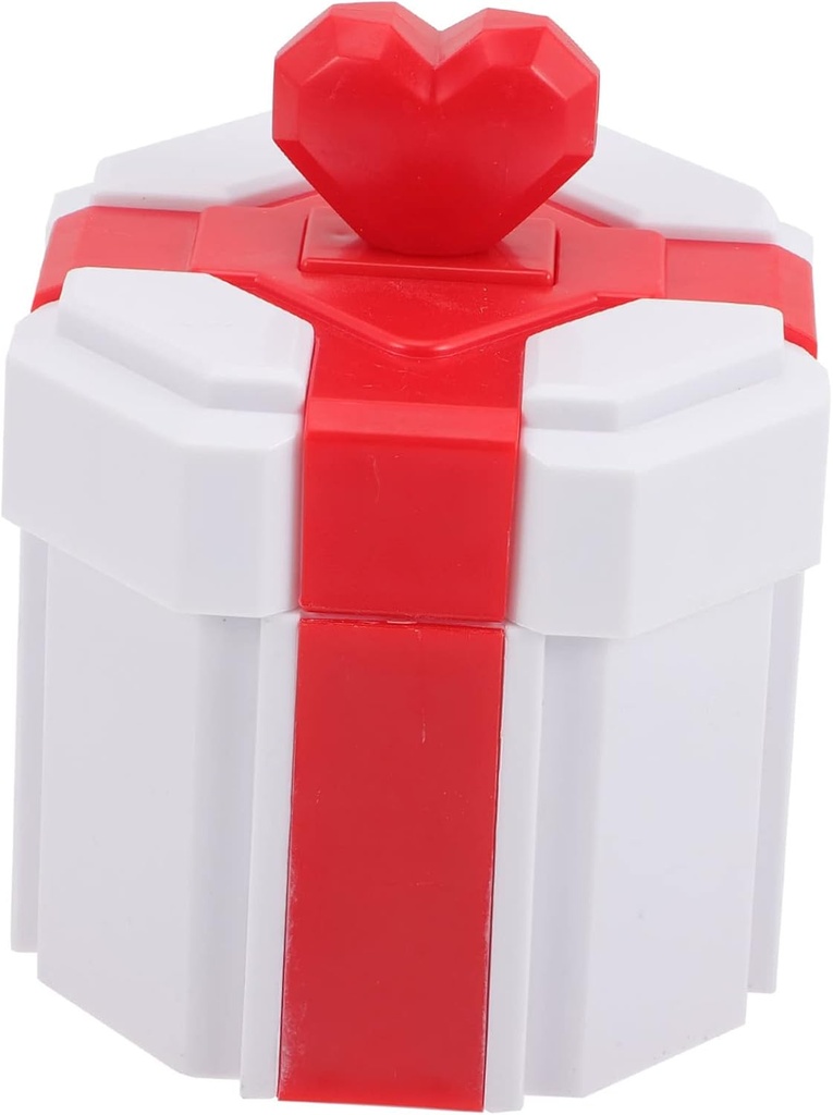 Gadpiparty Heart-Shaped Candy Storage Box Plastic Candy Container Lid Festive Organizer for Sweets and Cookies for Parties and Holidays