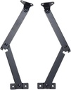 2 Pcs Black Lid Support Hinges, Rotatable Folding Lid Support Hinge for Window, Door, Box, Case, Cabinet