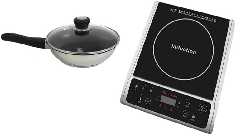 Combo Offer SPT 1300-Watt Silver Induction Cooktop with SPT 11-inch Stainless Steel Nonstick Fry Pan.