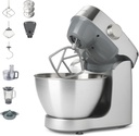 Kenwood Prospero+ KHC29A.O0SI Kitchen Processor, Stainless Steel Bowl 4.3 L, with K Mixer, Hook and Whisk, Glass Mixer, 3 Disc Food Processor, Citrus Press and Scale