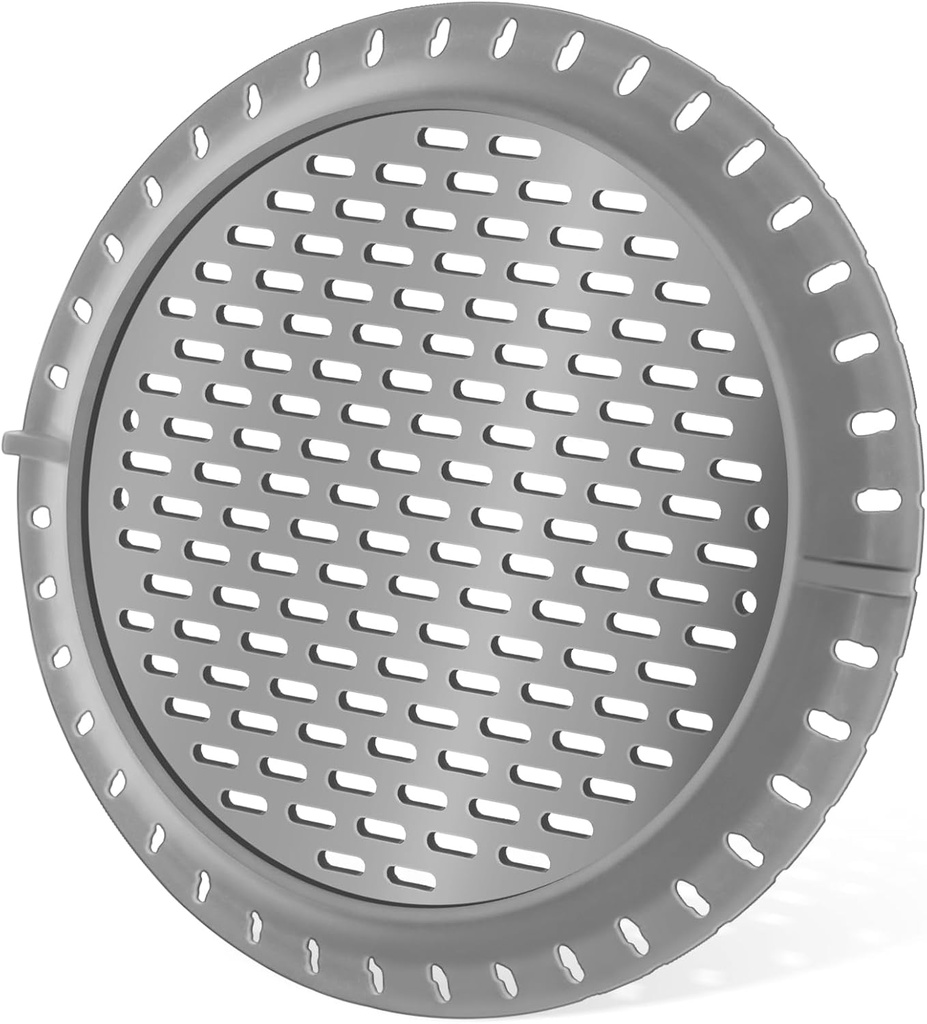 Shower Drain Hair Catcher Cover, Bathroom Sink Drain Strainer with Silicone Rim, Stainless Steel Round Flat Filter Hair Trap for Bathtub, Tub, Shower, Bathroom Floor (Silver)