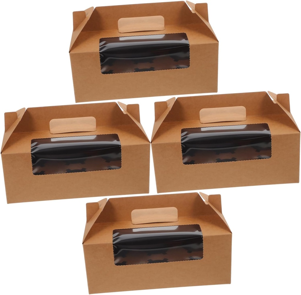 Cabilock Muffin Cake Boxes Cupcake Container with Window 6 Compartment Dessert Packaging Box for Bakery